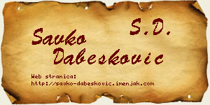 Savko Dabesković vizit kartica